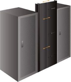 Adjustable knobs allow for a custom fit in any space, such as between racks, power units, and columns
