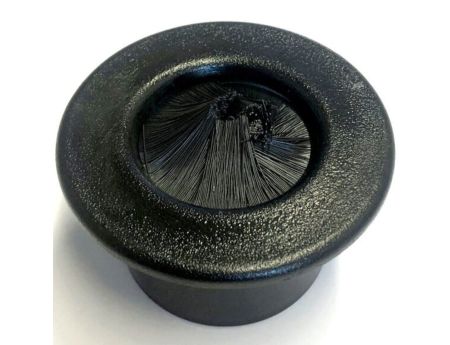 Brushes create a nice seal around the cables. 