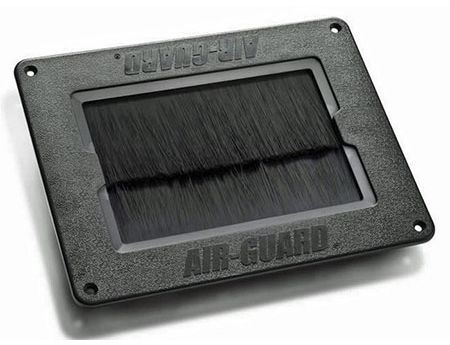 Integral to the floor system, brushes on the top