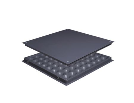 Bare concrete filled panels shown with underside