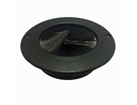 Brushes create a nice seal around the cables 