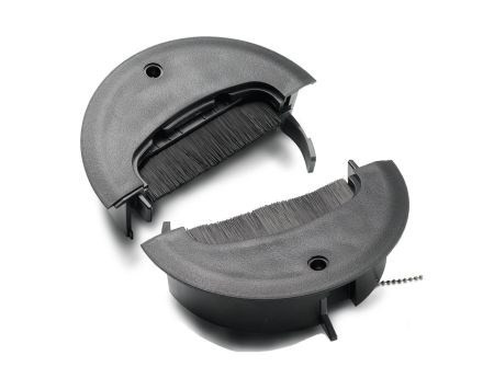 Brushes prevent air flow by forming a tight seal around cables.