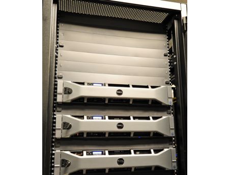 Panels quickly and easily fill large sections of open rack space, stopping bypass air flow and saving money