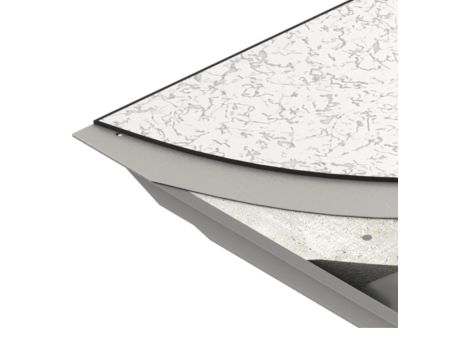 Cross section view of laminated panel