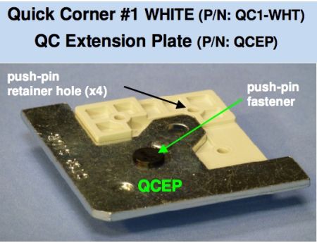 White leveling block for woodcore