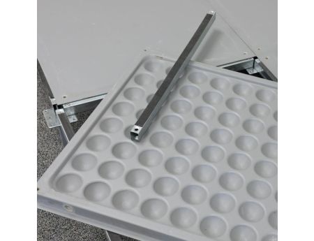 Fits concrete filled and all steel grid systems.