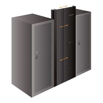 Adjustable knobs allow for a custom fit in any space, such as between racks, power units, and columns