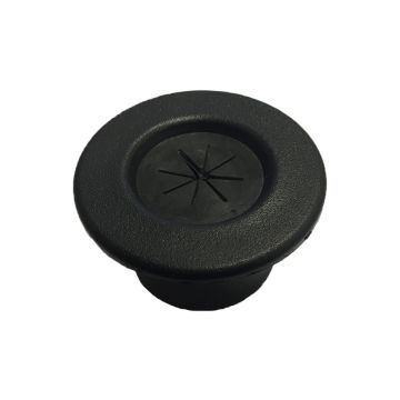 Neatly secures cabling, flush design in black