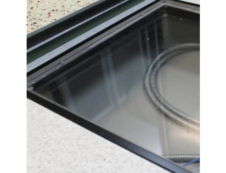 Allows for monitoring of subfloor without removing panels.