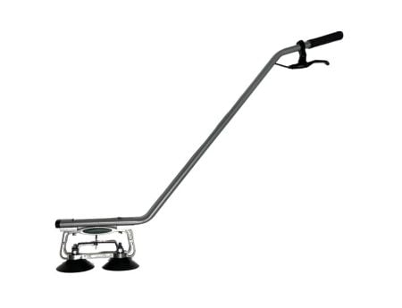 This tool was designed so the user can stand and not have to bend or kneel down when lifting and replacing access floor panels.