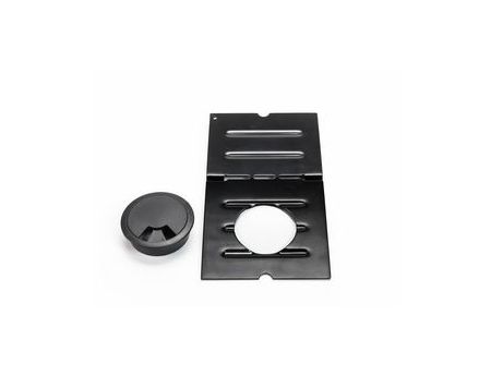 A specialized flank cap, for the cable trenches, that has an opening for wire access. Almost always paired with a grommet (grommets sold separately).