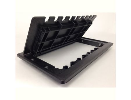 Holes allow cables to pass while the lid is securely closed