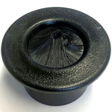 Brushes create a nice seal around the cables. 