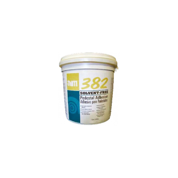 Specially formulated adhesive is compatible with all raised floor systems