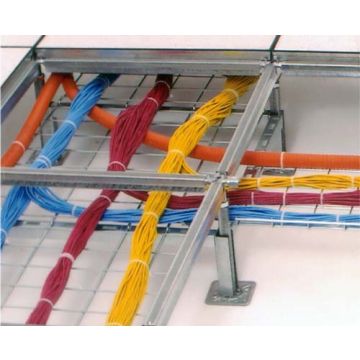 Cable tray system requires no tools for installation.