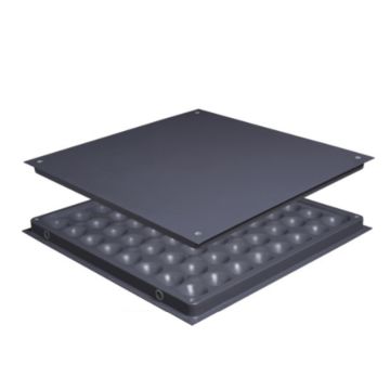 Bare concrete filled panels shown with underside