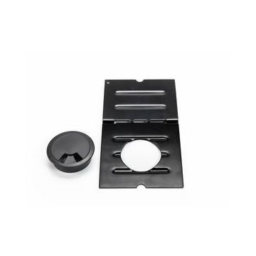 A specialized flank cap, for the cable trenches, that has an opening for wire access. Almost always paired with a grommet (grommets sold separately).