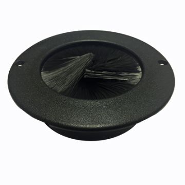 Brushes create a nice seal around the cables 