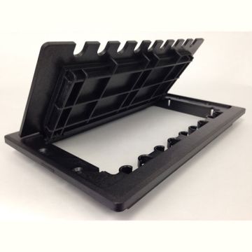 Holes allow cables to pass while the lid is securely closed