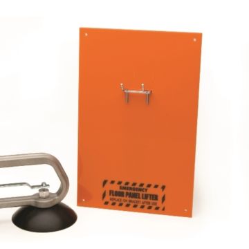 Holds most types of floor lifters
