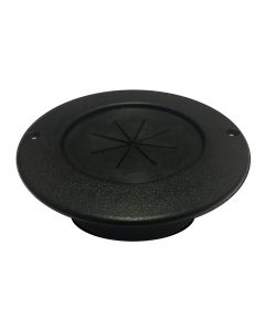 Neatly secures cabling, flush design in black